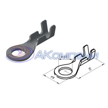 45 7373 8536-01 Наконечник кольцевой d=5,5мм, сечение 2,5-4,0мм2, Ол